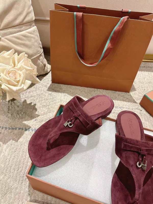 2025 Slippers LP Wine Suede Slippers LY00250