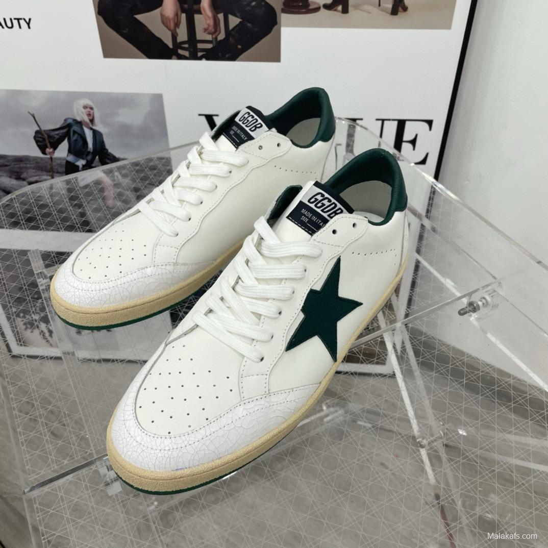 2024 Unisex GGDB White Green Leather Sneakers MJ00260