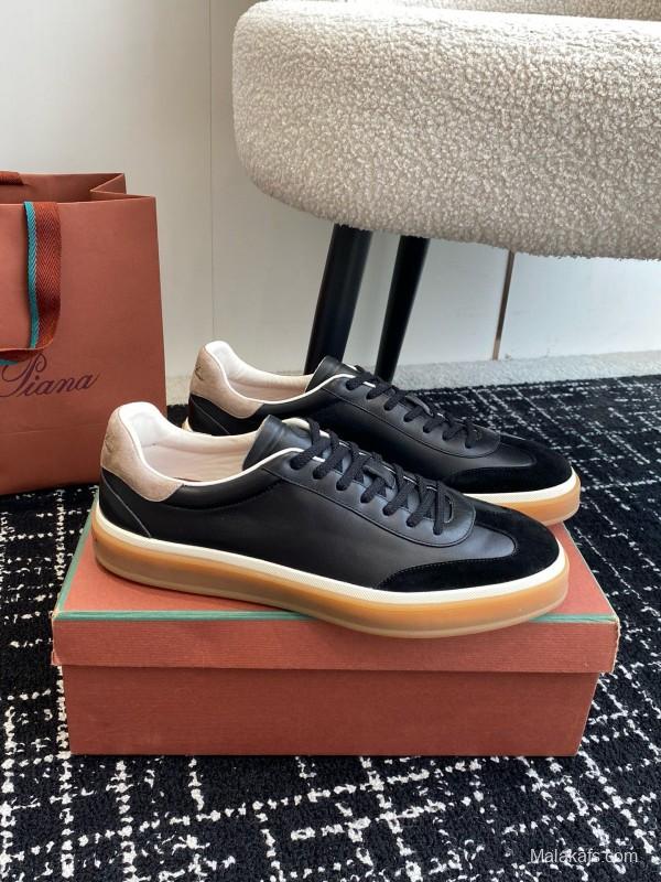 2024 Men Le Parmentier black suede leather casual sneakers MJ00320
