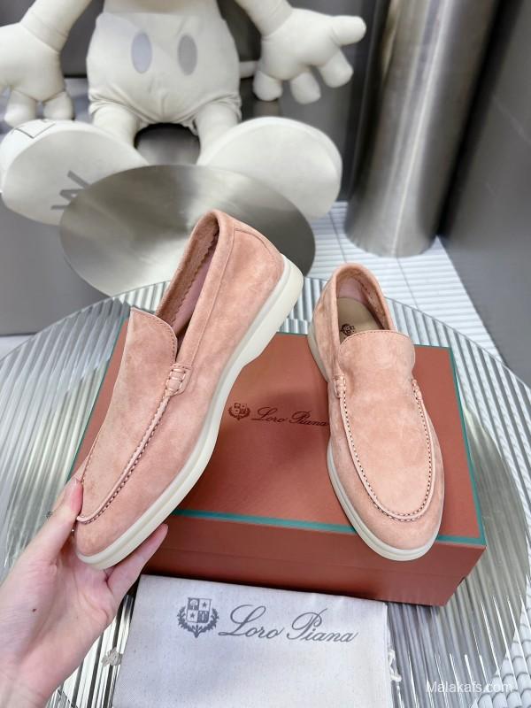 2025 Unisex Philipp Plein Beige Nubuck Loafers Soft Latex Sole LY00260