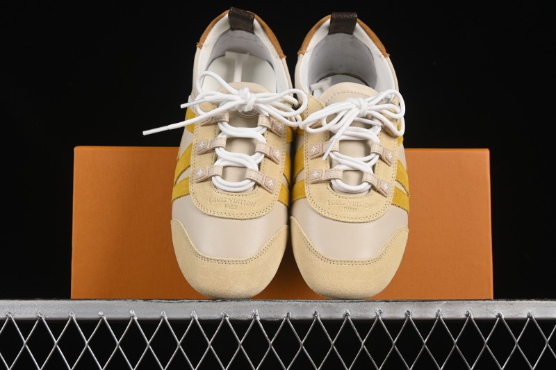 Louis Vuitton Sneakerina Round Toe Lace-Up Ballet Style Flat Training Shoes