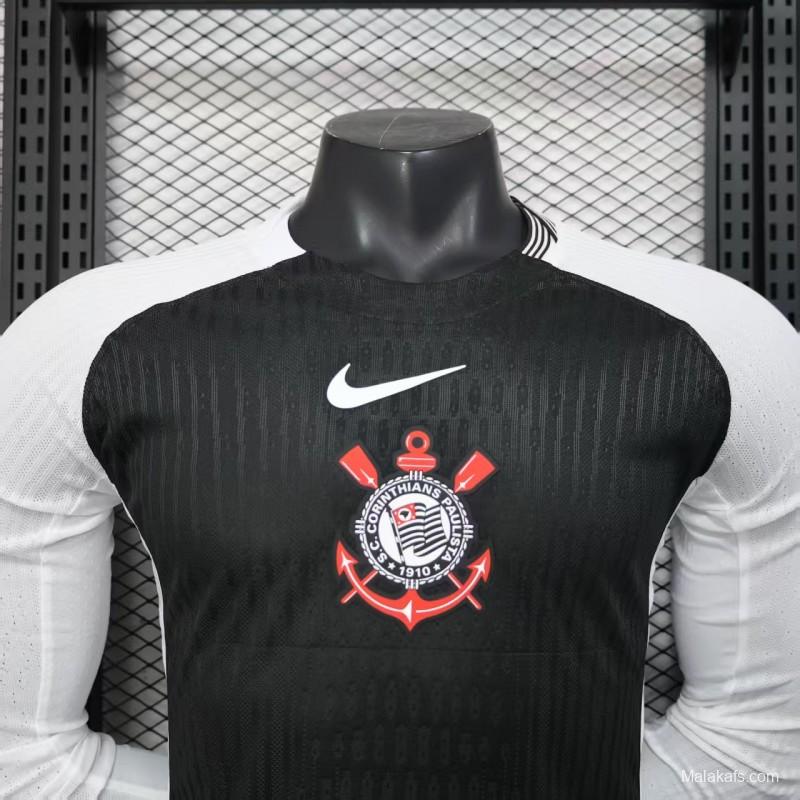 Player Version 25/26 Corinthians Home White Long Sleeve Jersey