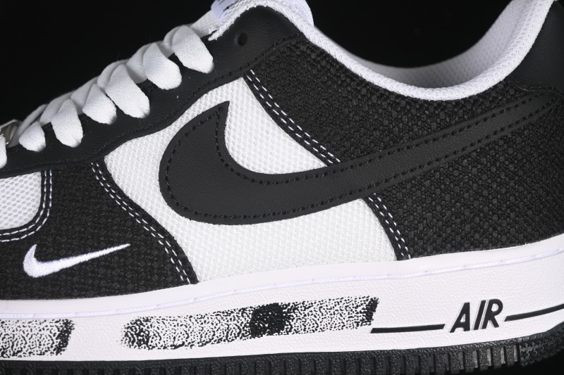 Nike Air Force 1'07 Low Custom Denim Swoosh Casual Sneakers - ZH0316-091