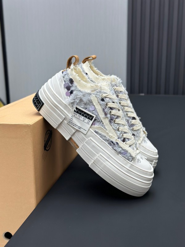 2025 Unisex XVESSEL White Canvas Plimsolls Vulcanization AS00260