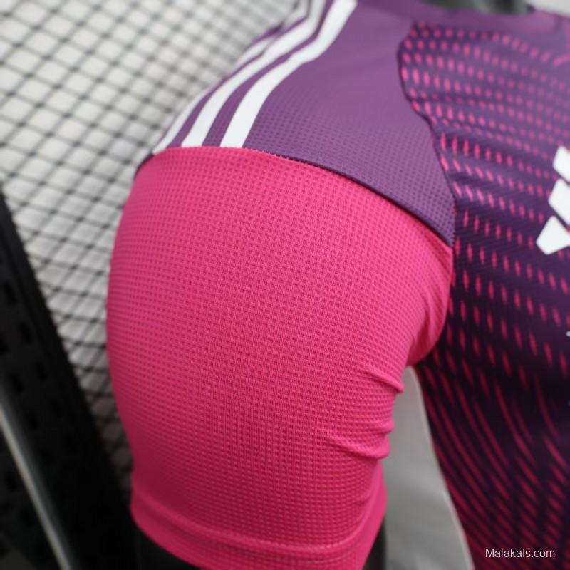 Player Version 25/26 Real Madrid Purple Pink with Geometric Wave Pattern Jersey