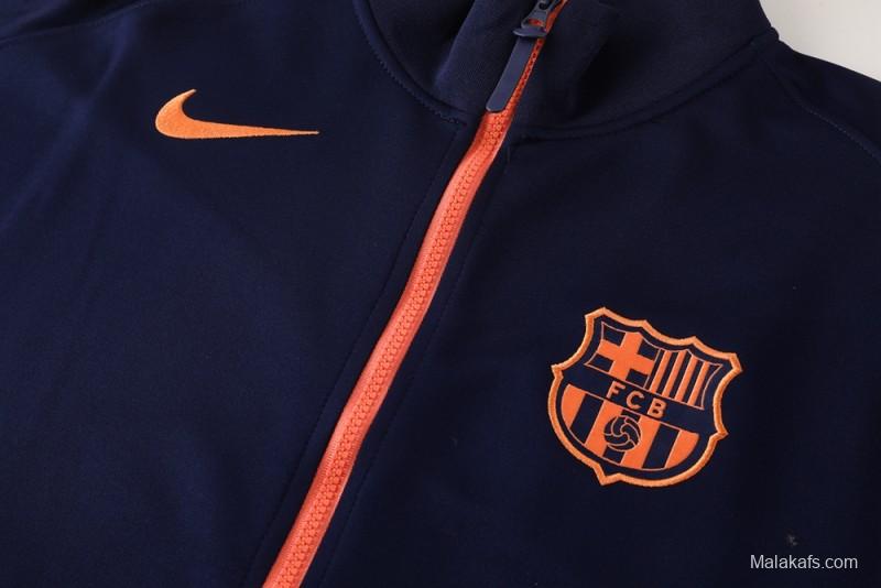 25/26 Barcelona Navy/Orange Full Zipper Jacket +Long Pants