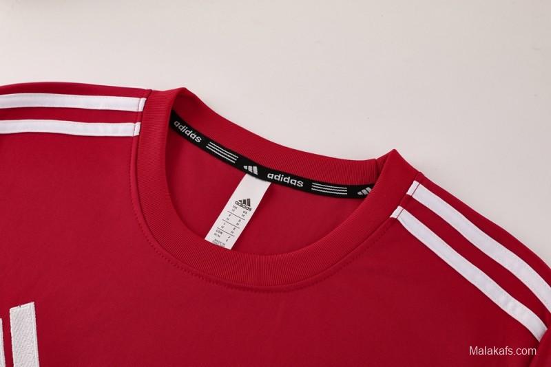 2025 Adidas Red Short Sleeve Jersey+Shorts