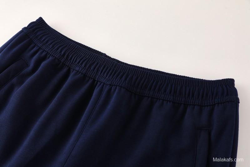 25/26 Real Madrid Navy Hoodie Full Zipper Jacket + Long Pants