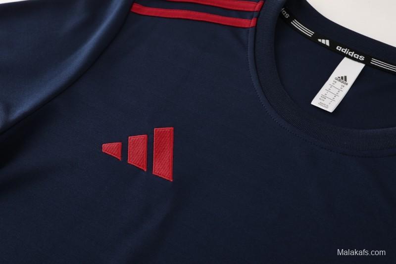 2025 Adidas Black/Red Short Sleeve Jersey+Shorts