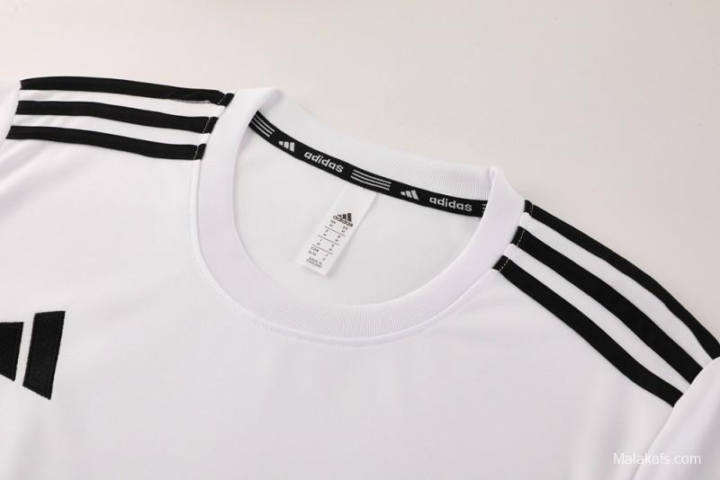 2025 Adidas White Short Sleeve Jersey+Shorts