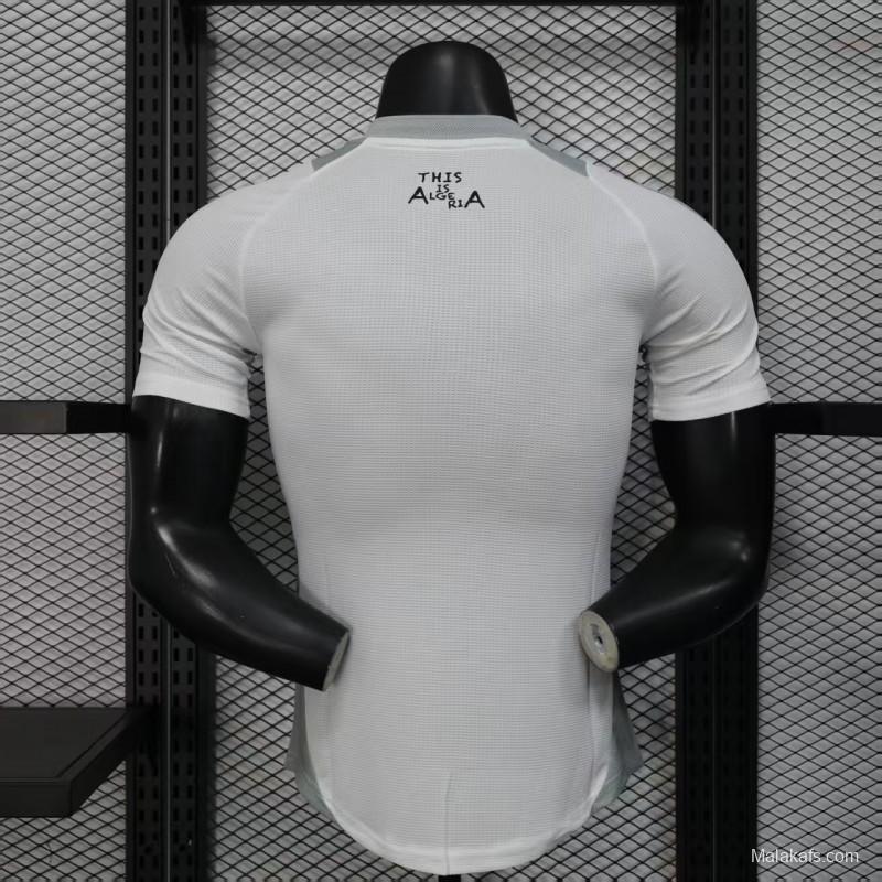 Player Version 2025 Algeria White with Traditional Pattern Jersey