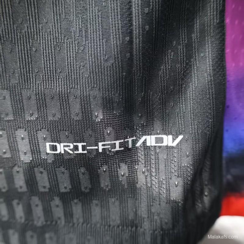 Player Version 2025 England Away Black Long Sleeve Jersey