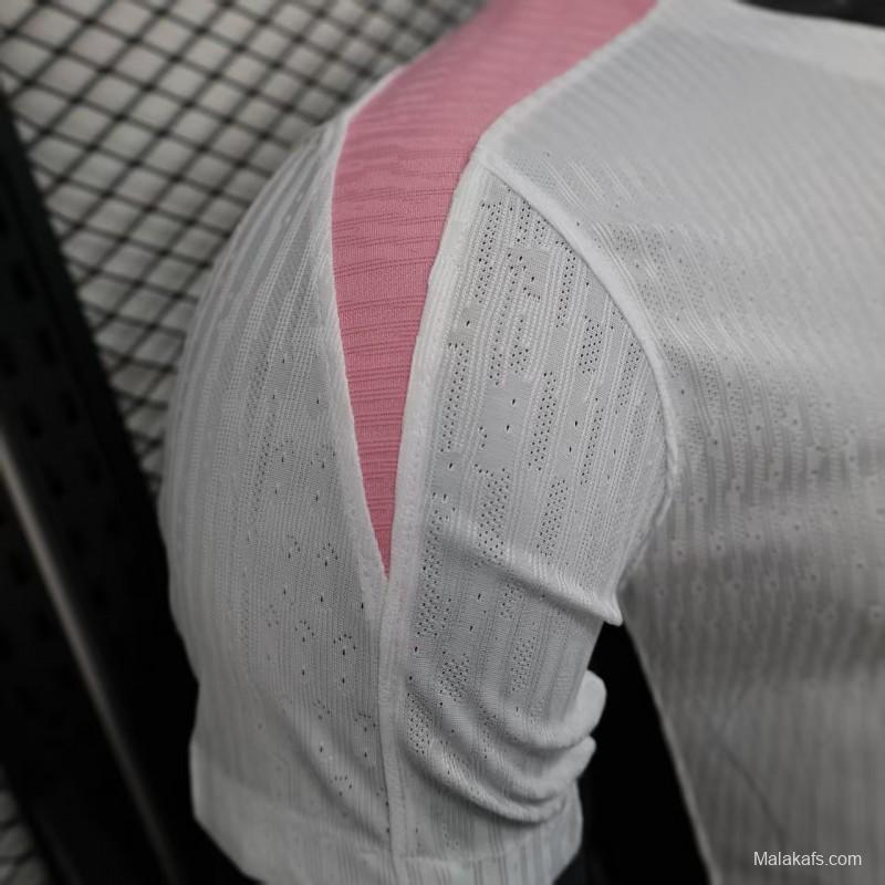 Player Version 25/26 Paris Saint-Germain White with Pink Trim Jersey