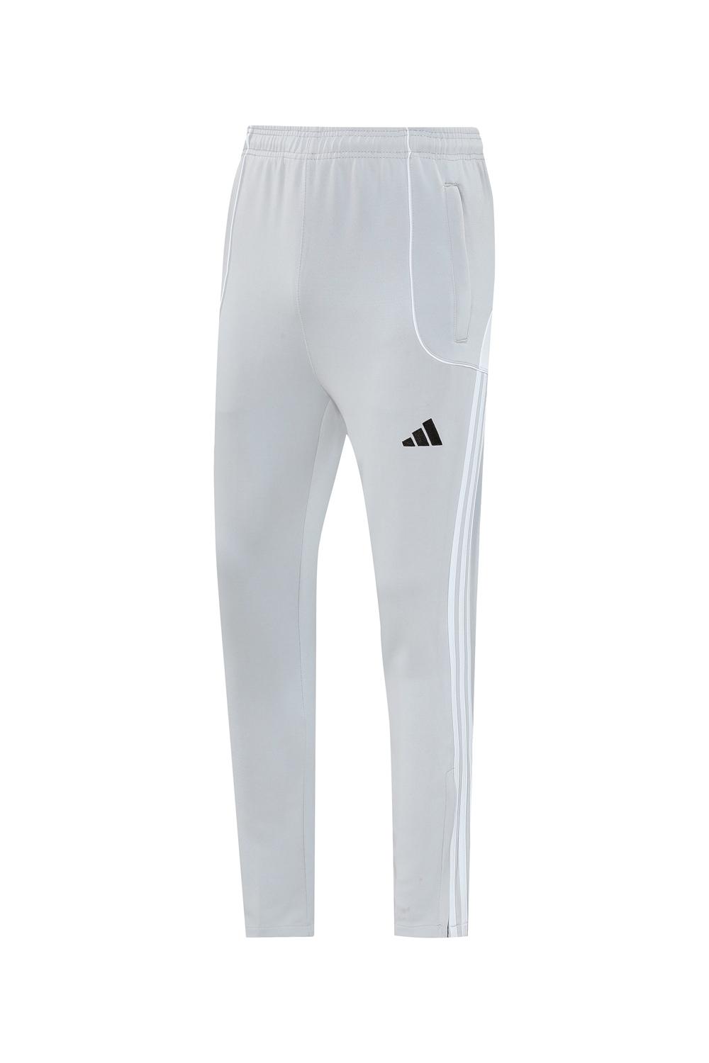 25/26 Real Madrid Grey/White Full Zipper Jacket + Long Pants