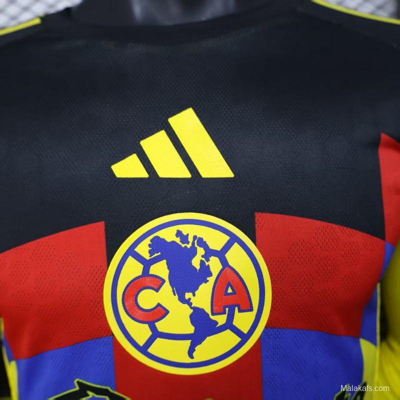 Player Version 25/26 Club America Home Long Sleeve Jersey