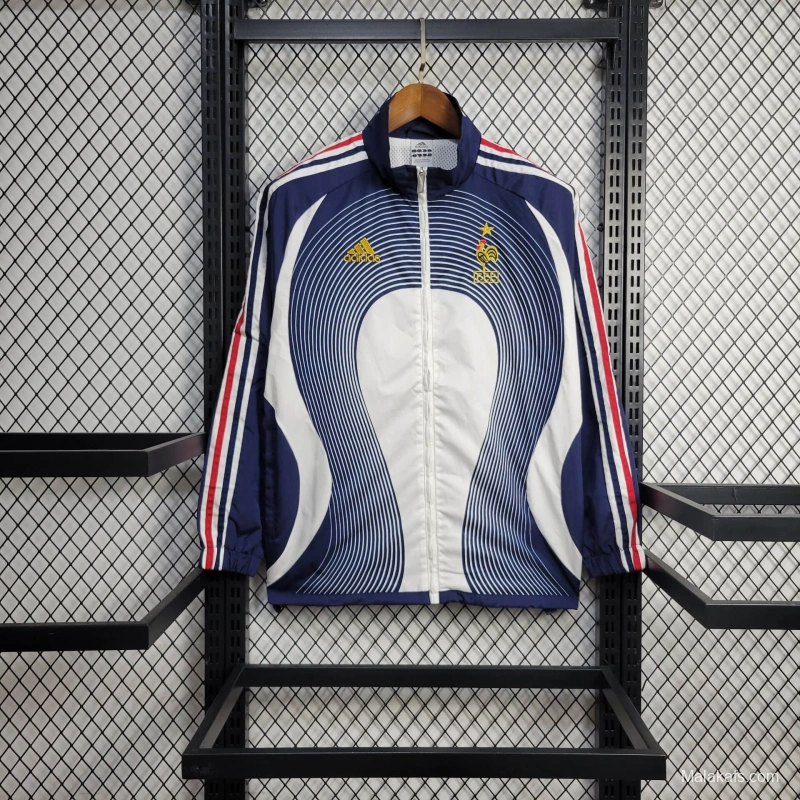 2025 France Jacket Blue/White Stripe Windbreaker