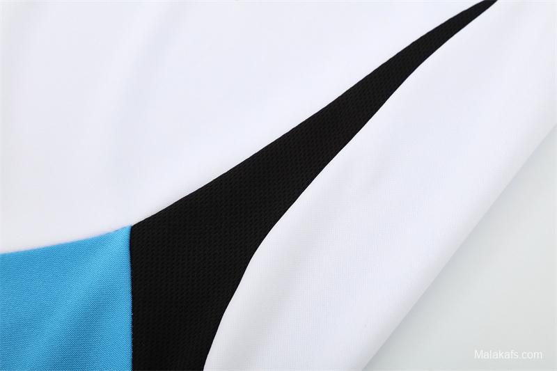 Retro 12/13 Real Madrid White/Blue Half Zipper Jacket