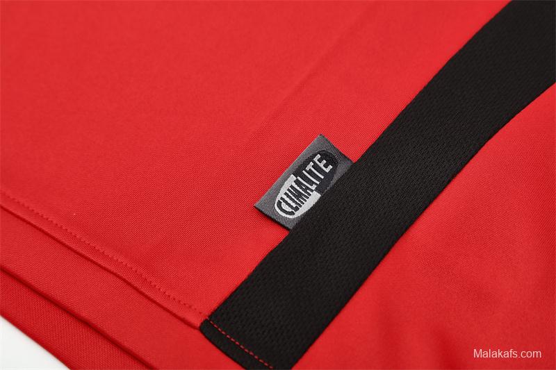 Retro 03/04 AC Milan Red Half Zipper Jacket+Long Pants