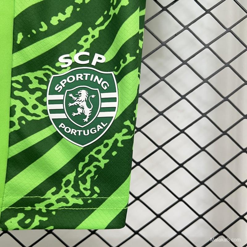 25/26 Kids Sporting Lisbon Goalkeeper Green Jersey