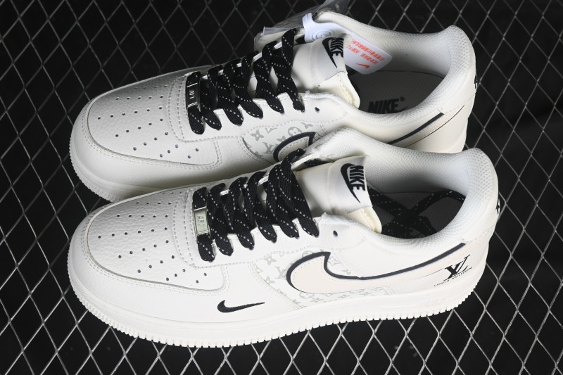 Nike Air Force 1 '07 Low LV Collaboration Off-White Small Swoosh Casual Sneakers - CS5288-035
