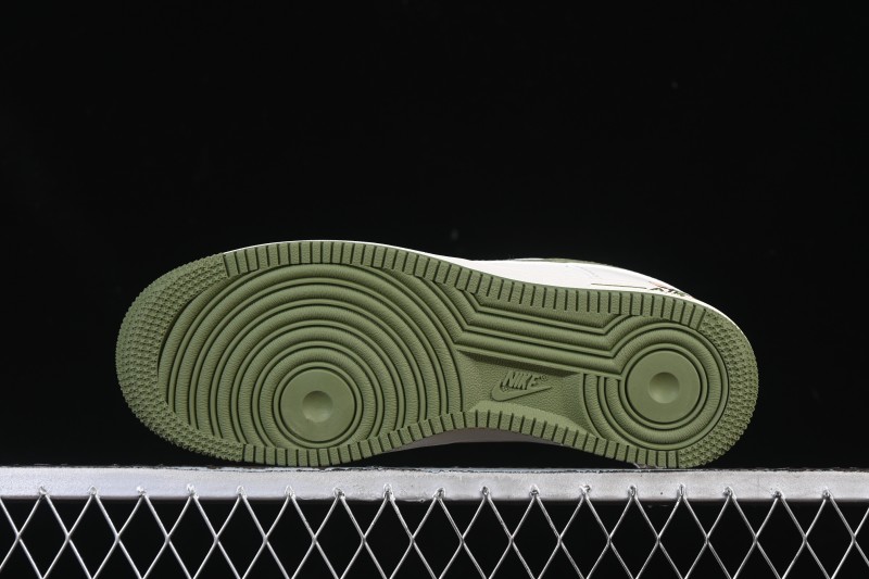 Nike Air Force 1'07 Low Gucci Collaboration Military Green Multi-Color Low-Top Casual Sneakers - XX3168-211