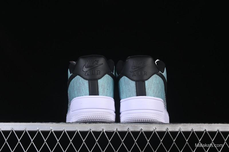 Nike Air Force 1'07 Low Flyknit Black Green Casual Sneakers - CI0051-600