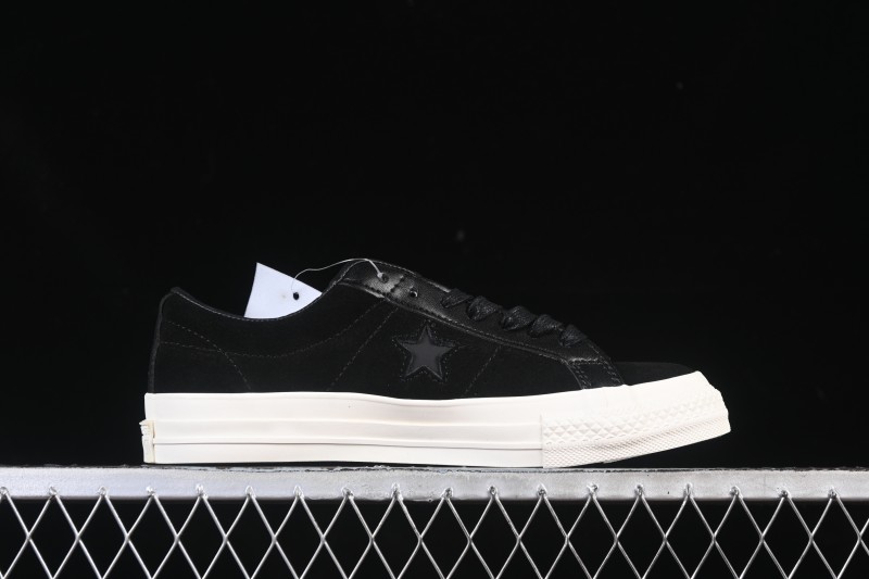 Converse One Star Suede Black Low Top Casual Skate Shoes - 149908C