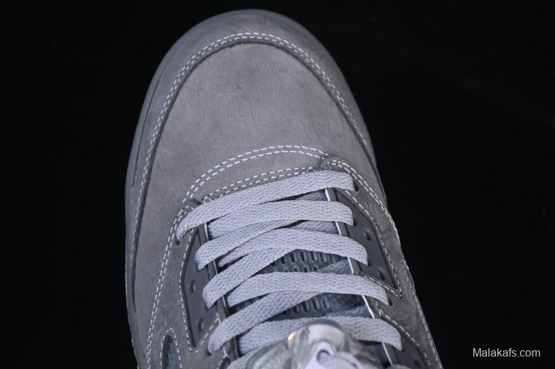 Nike Air Jordan 5 Retro Basketball Shoes with Wolf Grey Design - DD0587-002