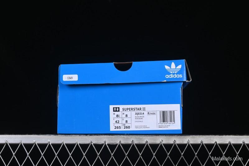 Adidas Superstar II J Casual Sneakers with Shell Toe Design - JQ0314