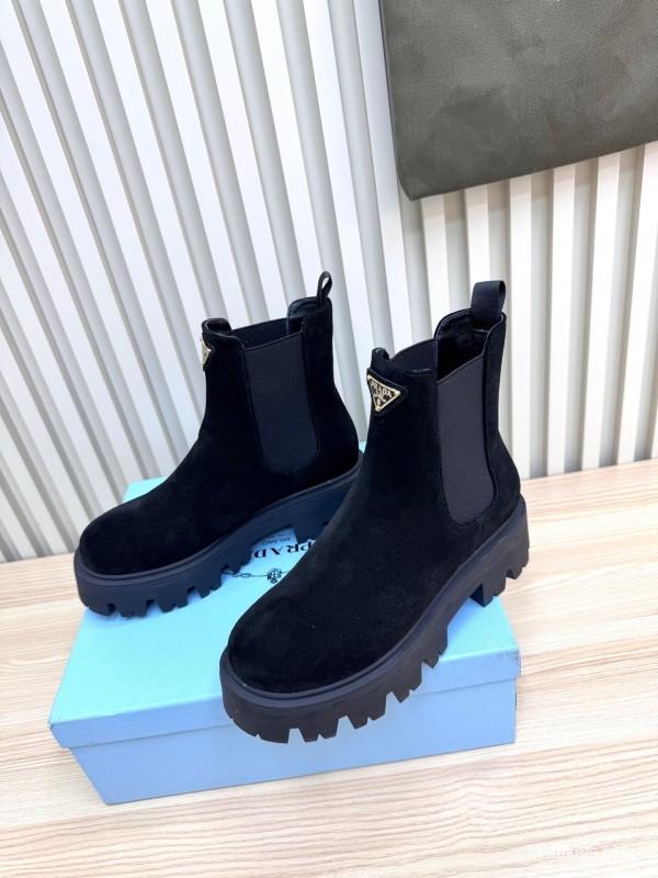 Prada 2025 SS Platform Ankle Boots - LY0340