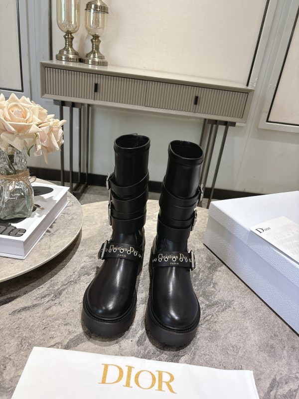 Dior 2025/SS Punk Style Strap Ankle Boots - KFY00470