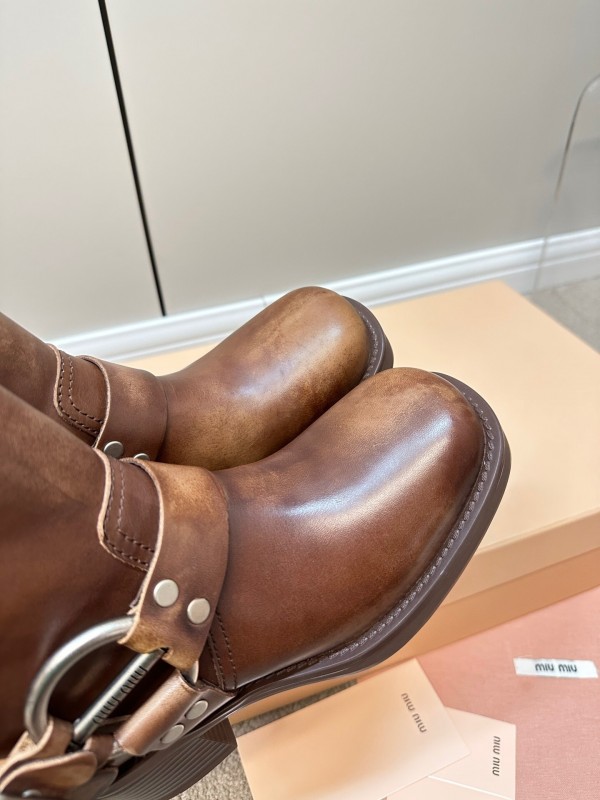 Miu Miu Fall/Winter 2025 Limited Edition Punk Style Martin Boots - LY00500