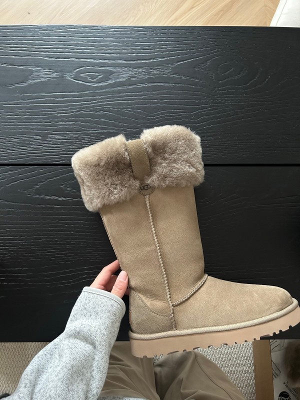 UGG 2025/SS High Boot Snow Boots with Faux Fur Collar - AS00370