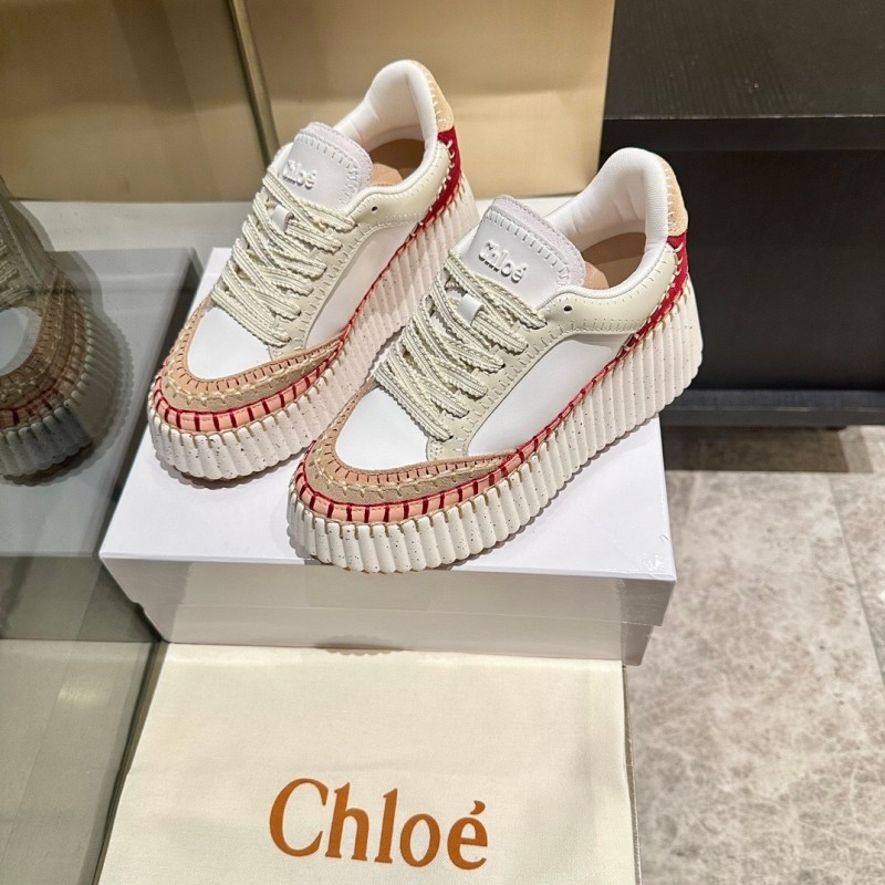 Chloe 2025/SS Hand-Stitched Mark Line Casual Shoes - LY00350