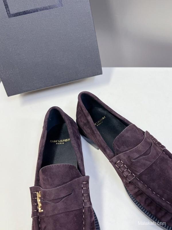 Saint Laurent Classic Loafer Leather Shoes - KFY00350