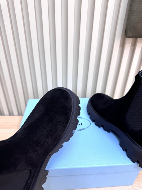 Prada 2025 SS Platform Ankle Boots - LY0340