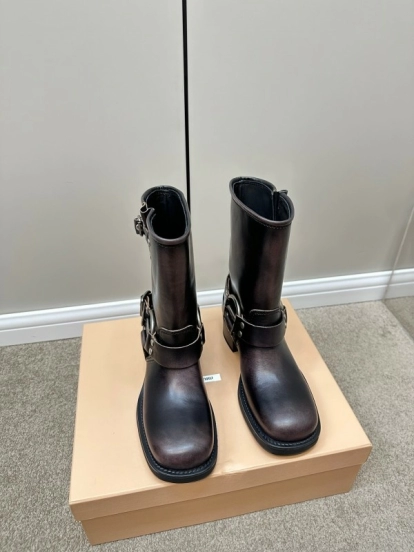 Miu Miu Fall/Winter 2025 Limited Edition Punk Style Martin Boots - LY00500