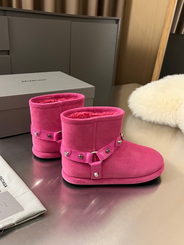 Balenciaga Fall Winter New Buckle Studded Snow Boots - LY00300
