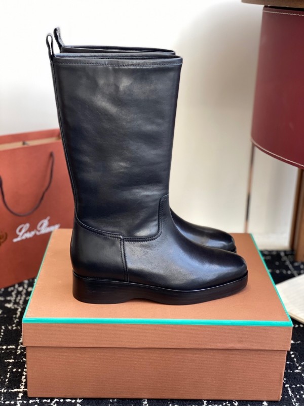 Brunello Cucinelli Classic Spring BC Calfskin High-Top Thick Sole Equestrian Boots - KFY00450