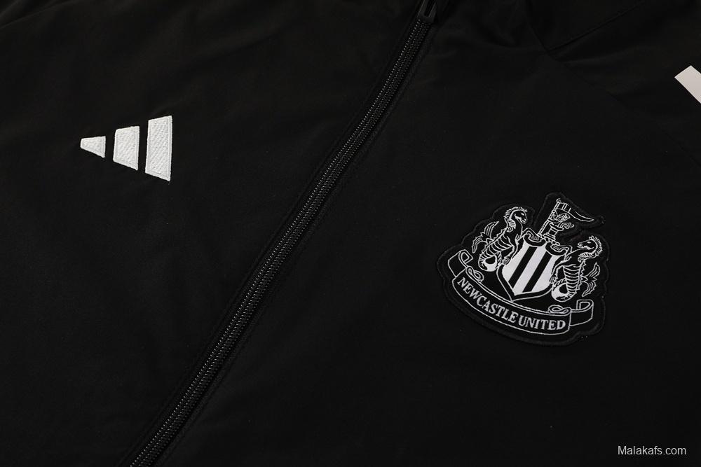 25/26 Newcastle United Black S-3XL Half Zipper Jacket+Long Pants