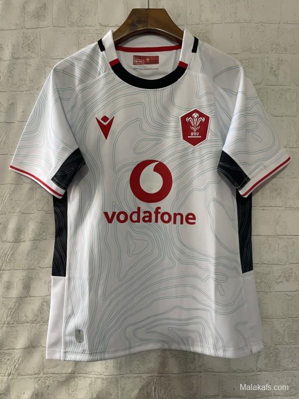 2026 Wales away White with Topographic Pattern Jersey