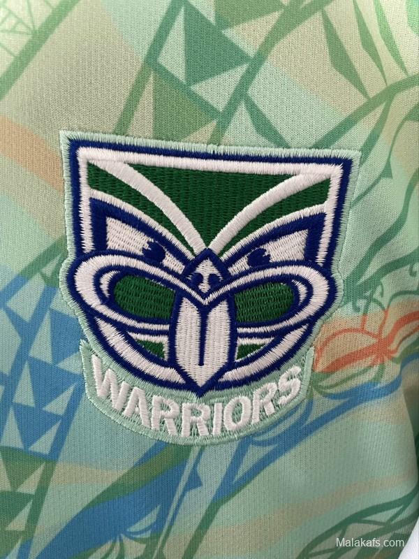 25/26 New Zealand Warriors Green with Māori Tribal Patterns Heritage Jersey