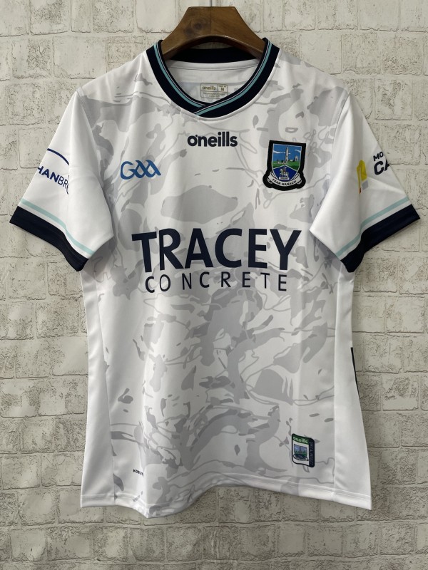 2026 Fermanagh GAA White with Grey Camouflage Pattern Jersey