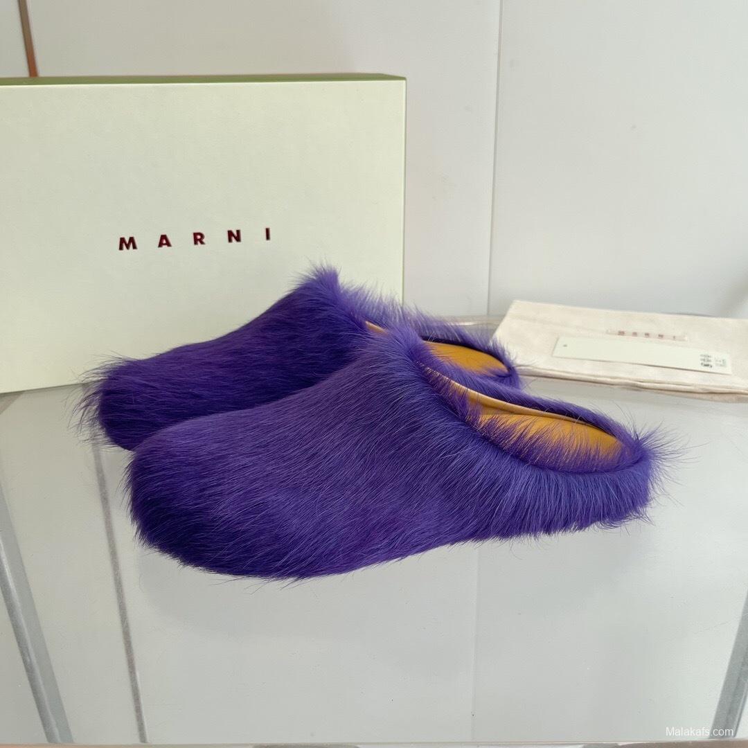 Marni 2025/SS Pony Hair Loafer Shoes - LY00