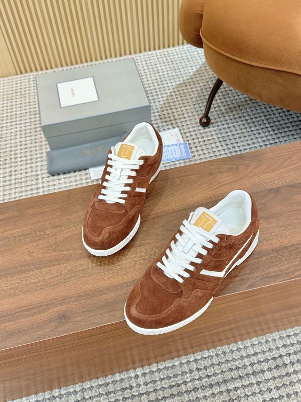 TOM FORD 2025 SS Casual Shoes with Classic Color Blocking and Imported Leather Insole - AS00350