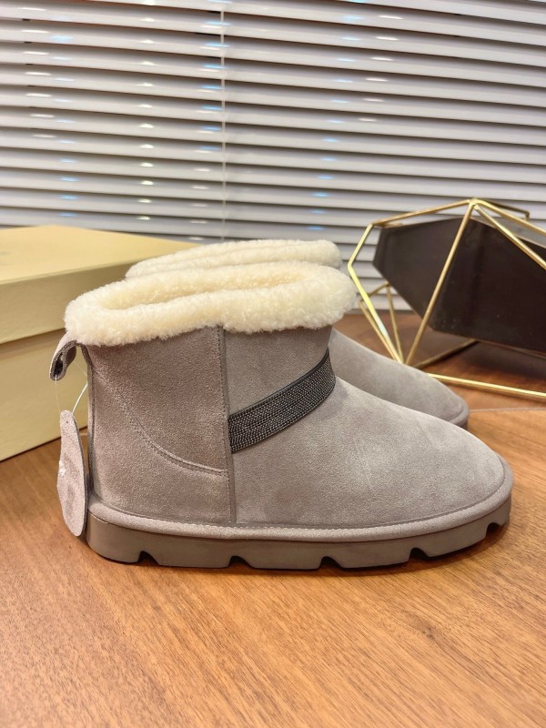 Brunello Cucinelli Winter New Snow Boots Sheepskin Buns Boots - AS00350
