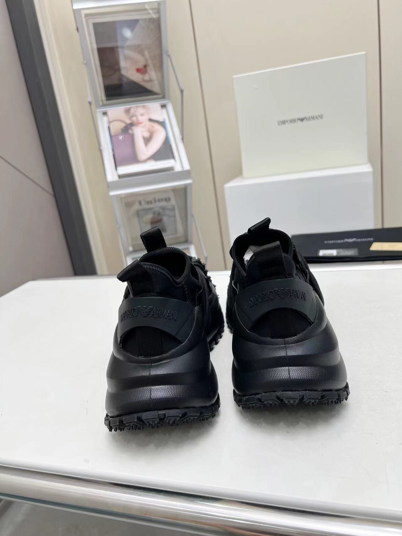 Armani 2025/SS Men's Sneakers with Tire Sole and Drawstring Design - LY00420
