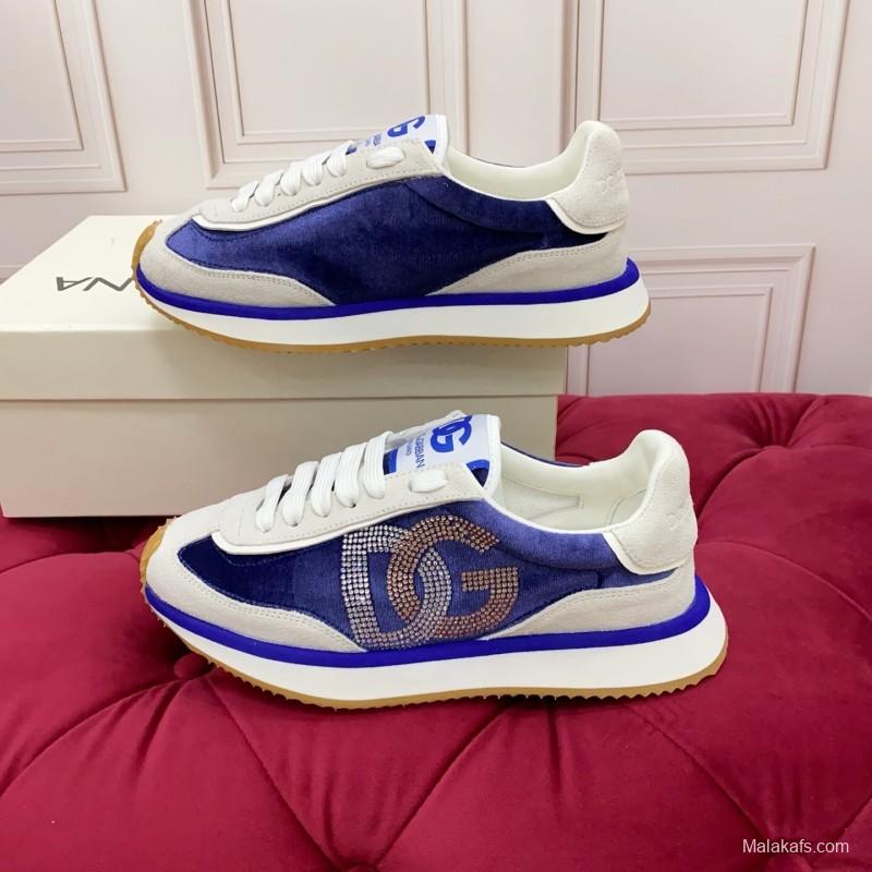 Dolce & Gabbana 2025/SS New Collection Luxury Embroidered Logo Sneakers with Imported Leather - AS00300