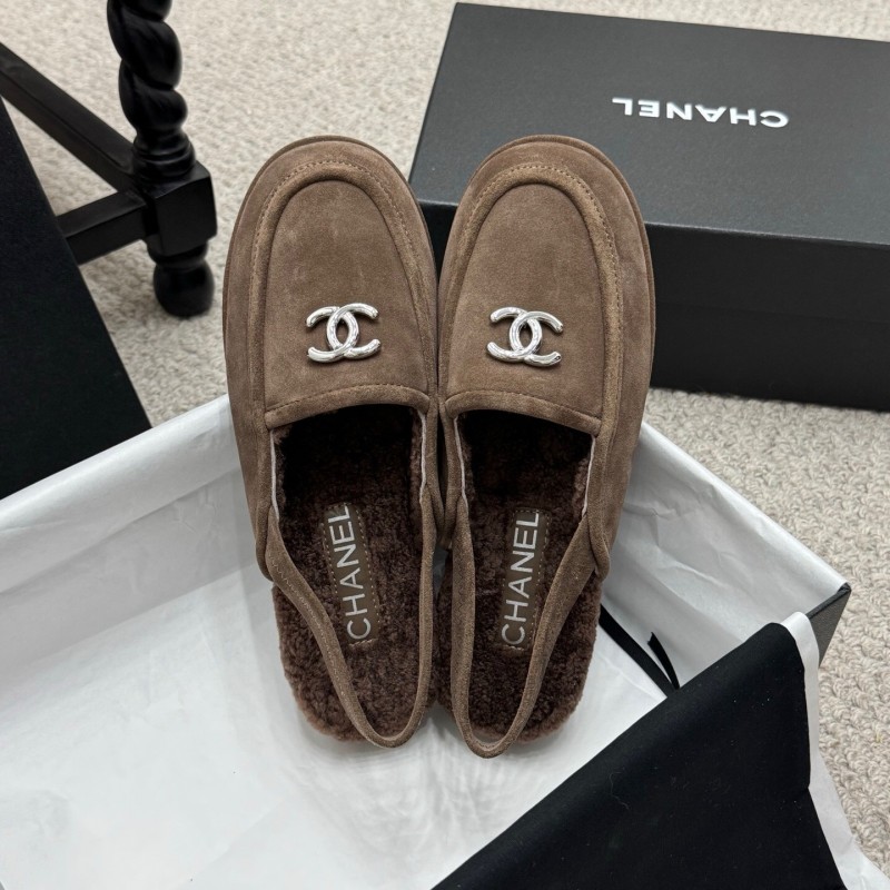 Chanel 2025/ss Teddy Fur Loafers - KFY00300
