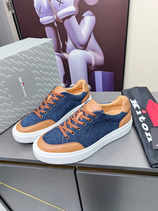 Kiton 2025/SS Tie-Detail Old Money Style Casual Men's Shoes - KFY00320